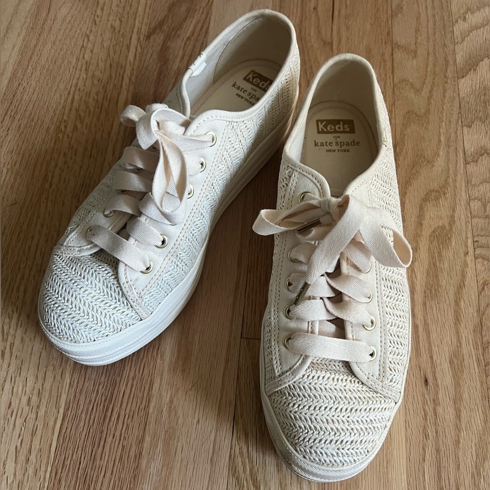 Kate Spade x Keds collab platform sneaker. Size 9.